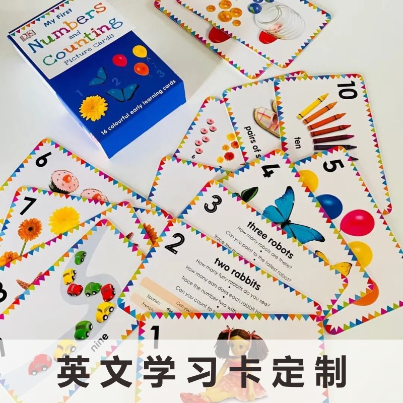 Карточки английских слов для внешней торговли, образовательные карточки, карточки для раннего обучения, кастомизированные когнитивные карточки, флеш-карты, Amazon
