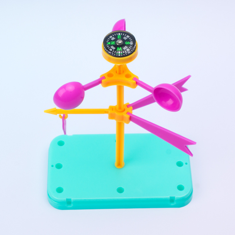 Wind Vane Anemometer Teaching Aids Handmade DIY Assembly Technology Production Primary School Kidsren Experimental Material Package