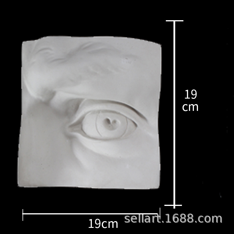 Facial features plaster statue front real face statue art teaching aids decoration david facial features eye ear nose mouth sketch still life sketch