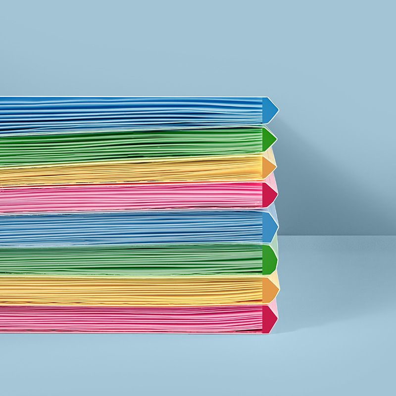 Cross-border Thickened Organ Bag Solid Color Multi-layer Folder Office Storage Bag Student Test Paper Bag Simple File Bag