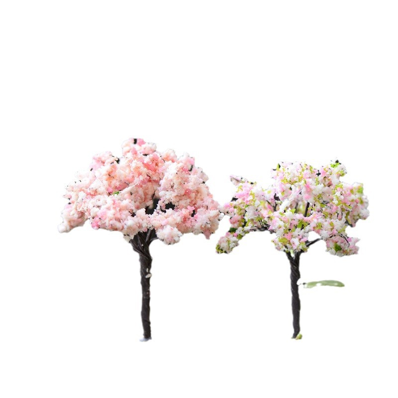 Micro Landscape Artificial Christmas Tree Artificial Flower Cherry Blossom Succulent Zakka Moss Landscaping Decoration Accessories Small Ornaments