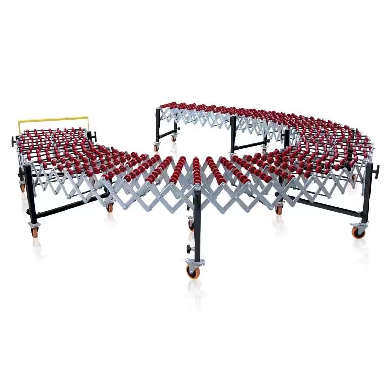 Fulai Wheel Unloading Tool Telescopic Conveyor Line Logistics Storage Unloading Conveyor Line Lift Turn Saves Time and Effort