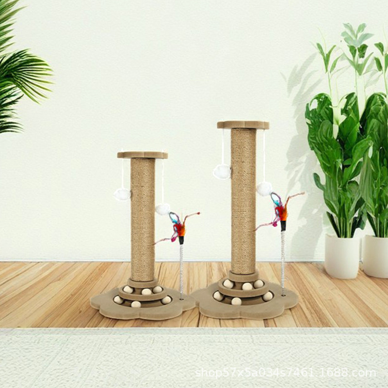 Sisal Cat Scratching Board Cat Turntable Grinding Claw Cat Scratching Column Wear-resistant Cat Claw Fun Cat Toy Pet Supplies Cat Toy