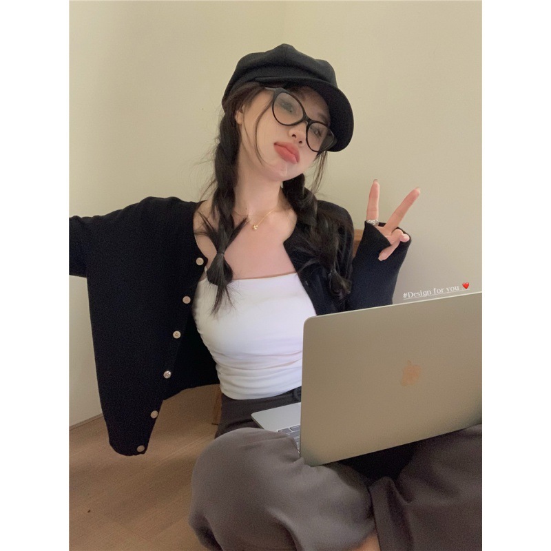 Round Neck Sweater Women's Autumn 2023 Soft Skin-friendly Comfortable All-match Loose Slim-fit Long Sleeve Top