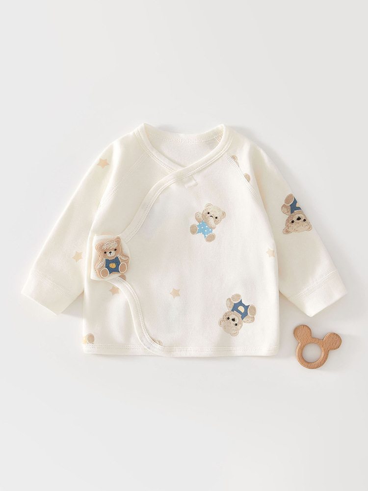 Полукостюм для новорожденных, без косточек, хлопковая одежда, весенне-осенние пижамы