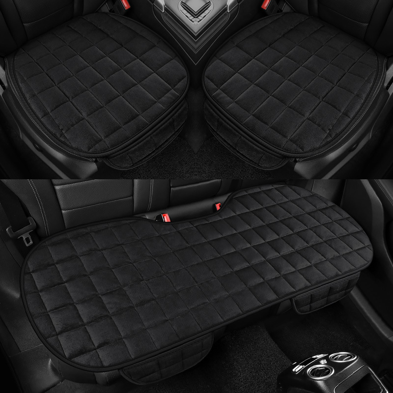 Коврик для автомобиля зимний плюшевый три предмета для двухместного заднего сиденья