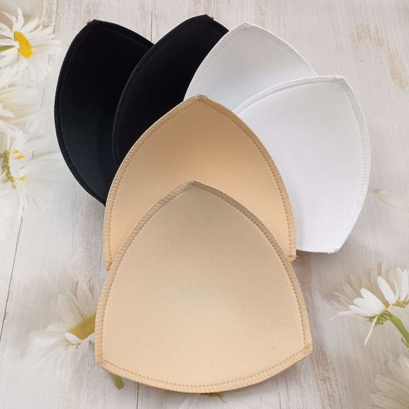 Thin Seamless Overlock Triangle Mold Cup Sponge Chest Pad Invisible Breathable Sports Bra Yoga Wear Swimsuit Insert