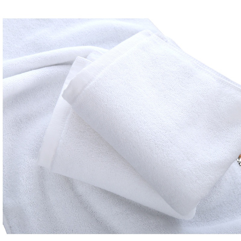 Hotel Towel Pure Cotton Wholesale Thickeneded Pure Cotton Towel Hot Spring Steaming Hotel B&B Beauty Salon White Towel