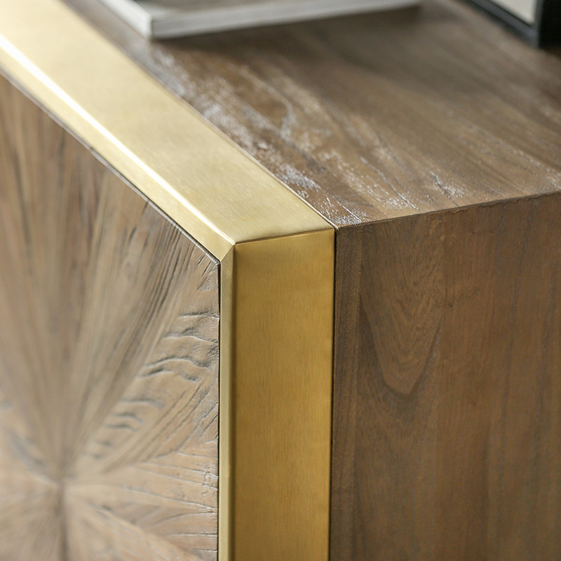 Modern Minimalist Solid Wood Sideboard for Home, Nordic Style Wall-Mounted Light Luxury Entryway Table