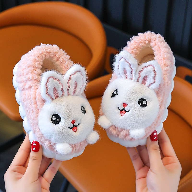 Children's Cotton Slippers Boys Winter Girls Kidsren Infants Bag Heel Indoor Home Baby Non-slip Woolen Cotton Shoes Winter