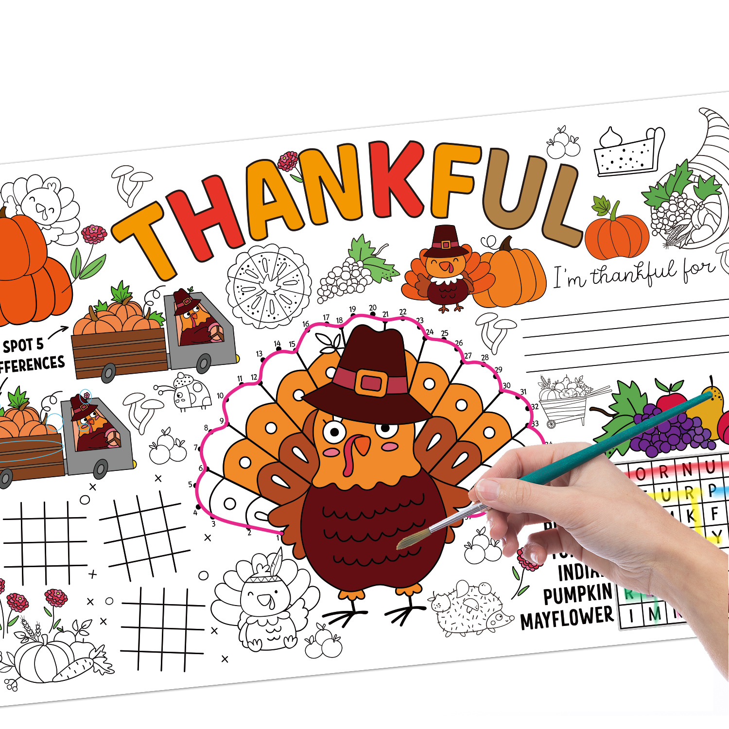 12 шт. одноразовых скатертей для Дня благодарения, подходит для осеннего обеда