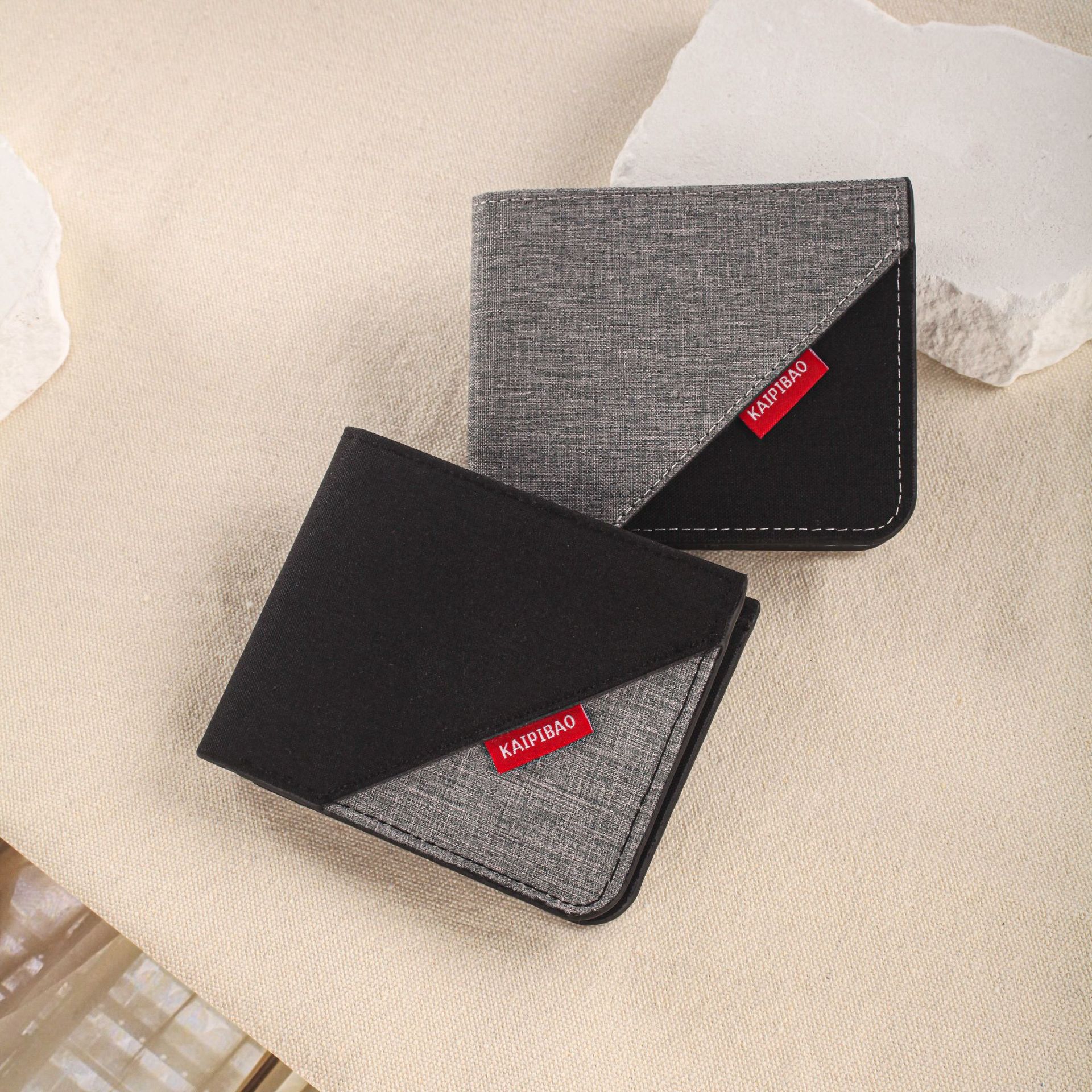 Men's Short Canvas Wallet Men's Small Wallet Men's Wallet Men's Ultra-Thin Wallet Card Holder Wholesale Wallet Card Holder