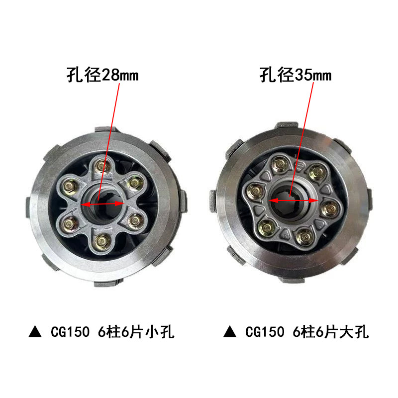 Meikeduo Manufacturer Motorcycle Parts Clutch Cg150Dm2006 Column 6-Plate Ft200 Centrifugal Clutch