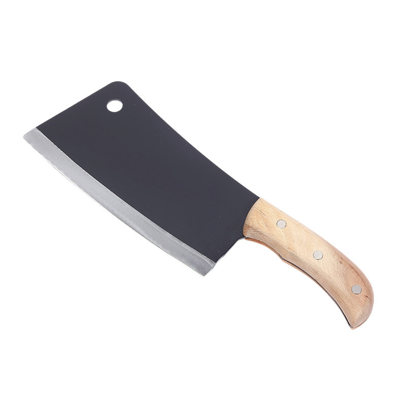 Stainless Steel Forged Bone Cleaver, Dual-Purpose for Chopping and Slicing, Wooden Handle, Thick and Sturdy, Popular for Cross-Border Sales