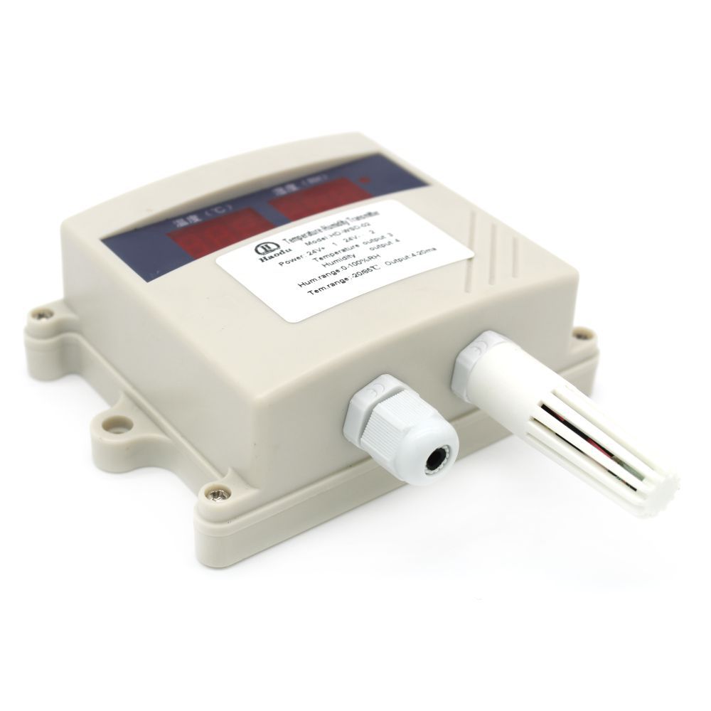 High-Precision Digital Display Temperature and Humidity Sensor Rs485 Communication 4-20Ma/0-10V Output Temperature and Humidity Transmitter