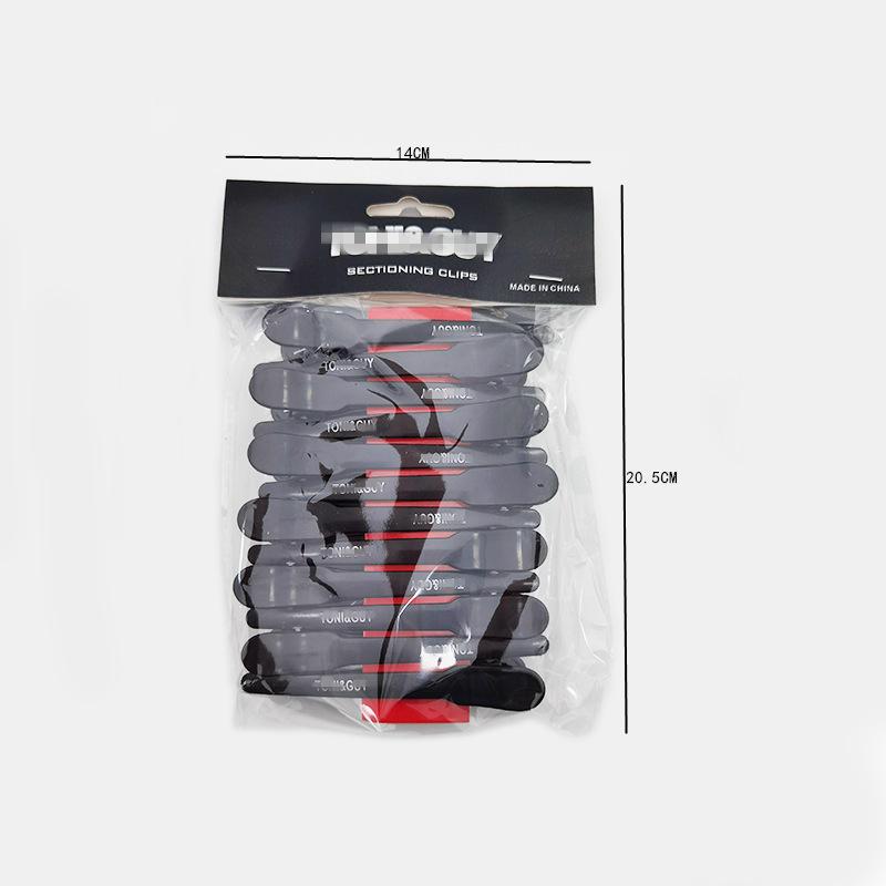 Hairdressing Tony Cover Glossy Duckbill Clip Hair Styling Partition Clip Hair Salon Special Long Mouth Clip One Word Bangs Clip