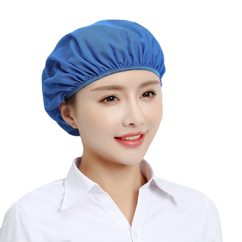 Xuan's New Chef Work Mesh Cap Women's Mesh Workshop Food Cap Factory Catering Disposable Hat Dustproof Headgear