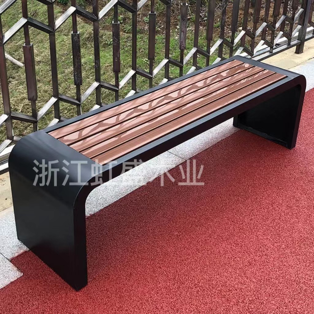 Outdoor Leisure Park outdoor community scenic spot rest chair stainless steel long chair long stool square chair seat