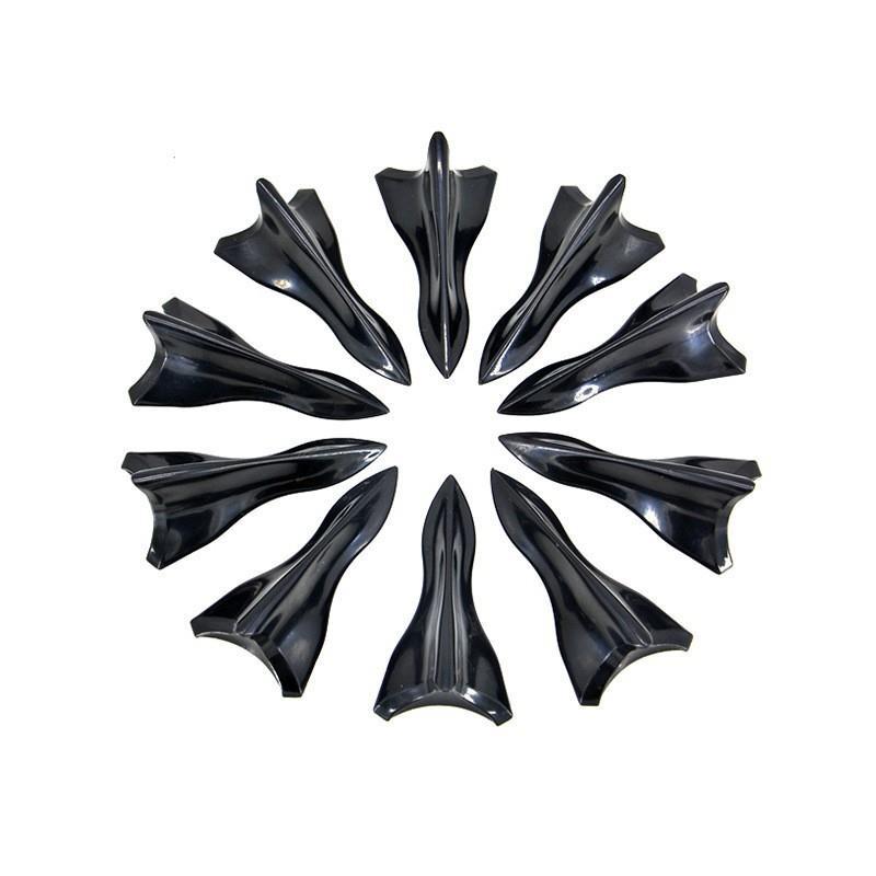 Auto Supplies Roof Rear Wing Black Shark Fin Universal Pointed Carbon Fiber Bumper Roof Modification Parts