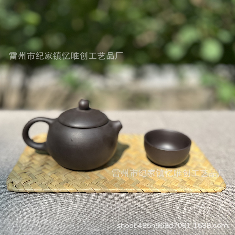 Seaweed Hand-woven Anti-scalding Placemat Vintage Coffee Table Mat Chinese Simple Straw Woven Bowl and Dish Tea Cup Mat Heat Insulation Mat