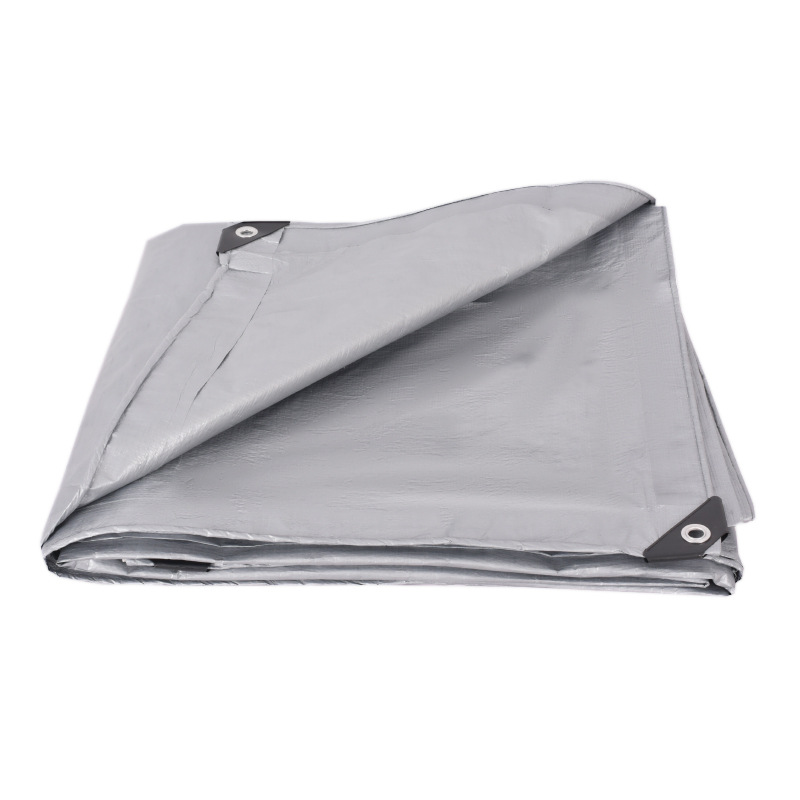 Double Silver 130g Standard Material Cover Polyethylene Pe Plastic Cloth Tarpaulin Dustproof and Waterproof Sunshade and Rainproof Tarpaulin