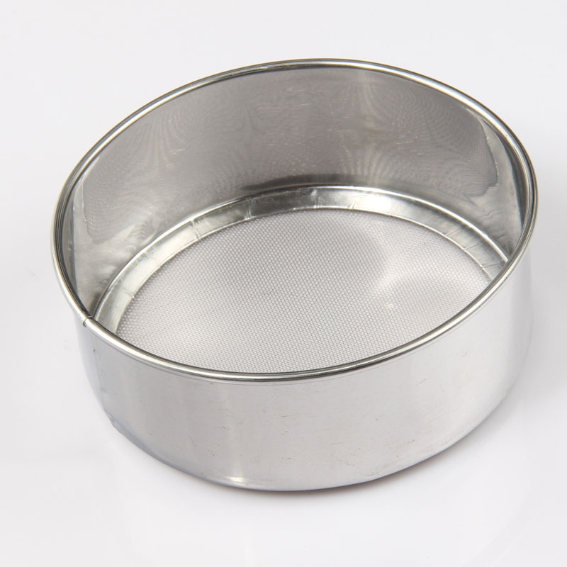 Thickened Stainless Steel 40 Mesh Bottom Mesh Powder Screen Household Hand-held Sieve Kitchen Baking Tool Filter Mesh