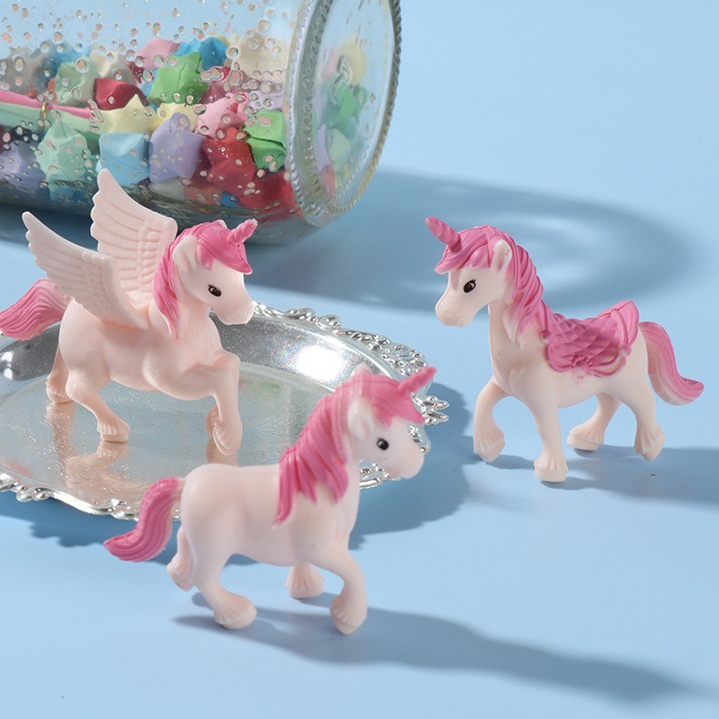 Micro Landscape Small Ornaments Stereo Doll Accessories Unicorn Pegasus Scene Decoration Resin Crafts Accessories