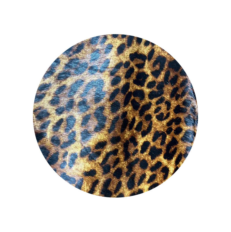 Ready Stock Leopard Print Horse Leather Genuine Fur Integrated Whole Sheet Various Specifications Clothing Fabrics Horse Fur Leather