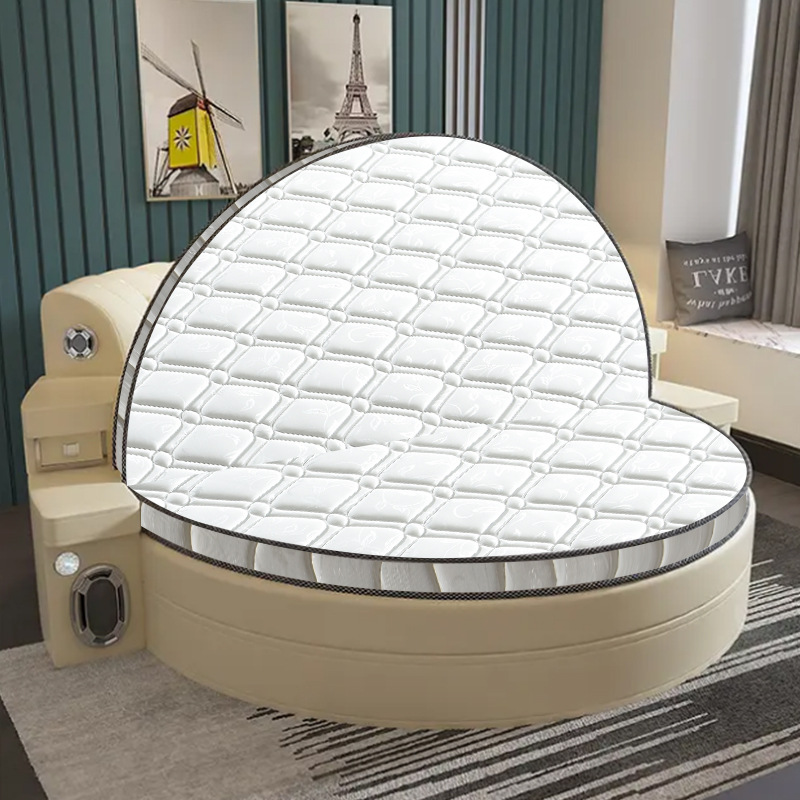 Wholesale Home Mat Latex Brown Mat 3E Natural Coconut Soft and Hard Ridge Protection Fixed Folding Hotel Palm Round Mattress