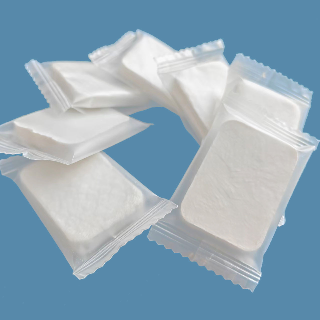 Disposable compressed tattoo cotton piece makeup remover cotton wet compress F pattern pearl cotton travel clothes convenient with independent pack 12 pieces