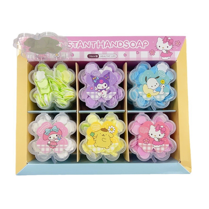 Foreign Trade Sanrio Boxed Soap Hand Washing Pieces Library Lomi Cartoon Style Disposable Creative Cute Soap Pieces