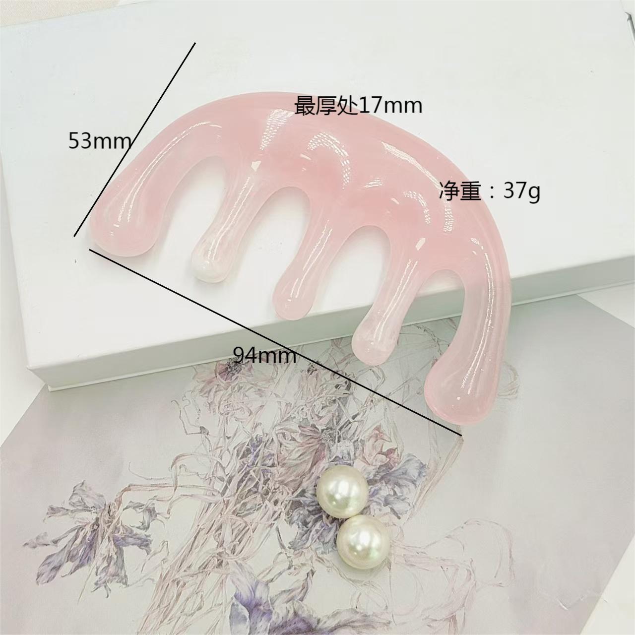 Resin Big Five-Tooth Massage Comb Head Therapy Meridian Comb Five-Claw Head Scraping Relaxer Meridian Stick Beauty Tool