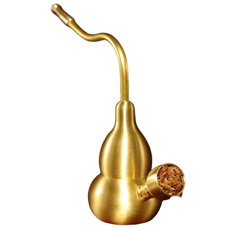 Brass Gourd Smoking Pot Dual-Purpose Water Filter Brass Smoking Bag Four-Purpose Men's Metal Convenient Smoking Pot
