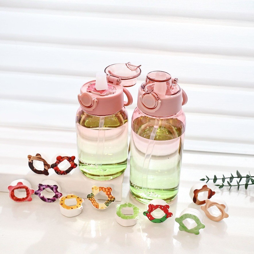 Summer Gradient Color High-Looking Sports Student Fragrance Bounce Cup Two-Color Spray Paint Fragrance Cup Sports Flavor Cup