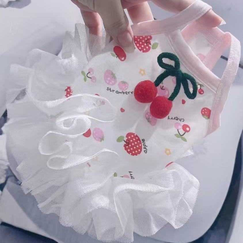 Платье с подтяжками для домашних животных, юбка для маленьких собак и кошек, осень, дышащая одежда