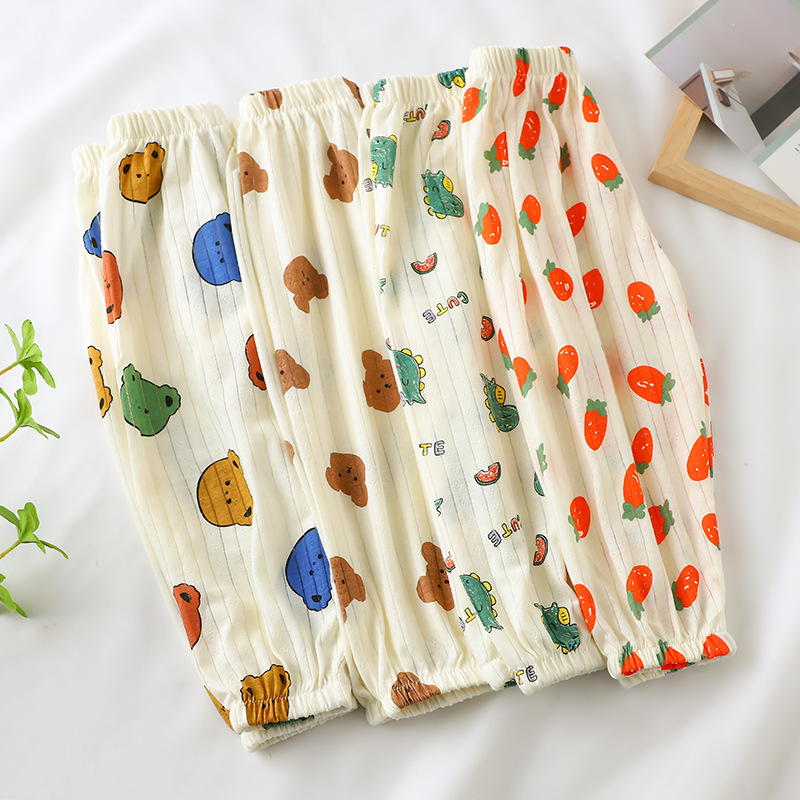 Summer new children's cotton anti-mosquito pants boys and girls baby thin loose casual bloomers a generation of hair