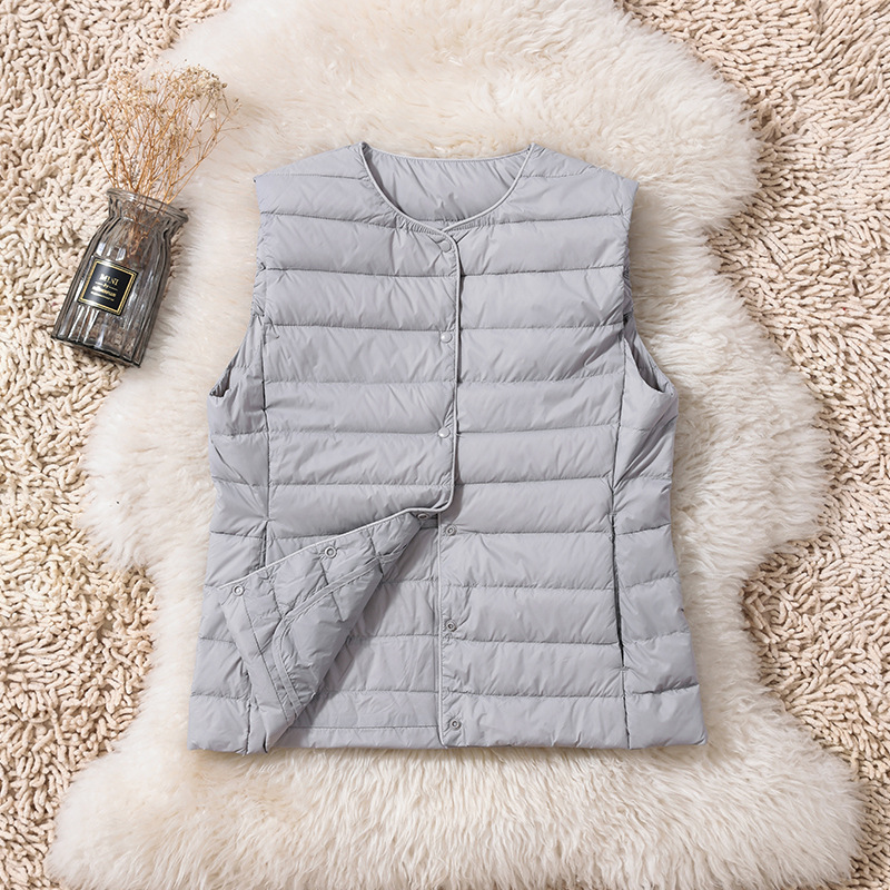 Легкий жилет для женщин осень и зима 2024, универсальный, однобортный, оптовая продажа