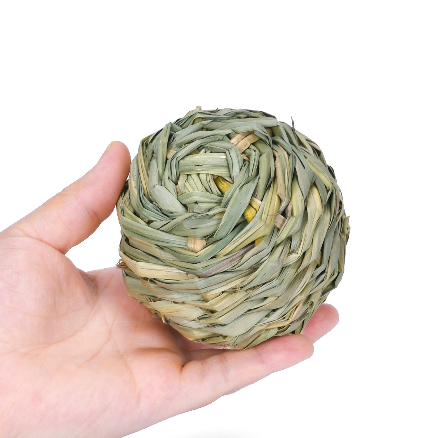 Exotic Pet Grass Ball Natural Molar Toy Handmade Reed Weaving Rabbit Chinchilla Parrot Chewing Pet Boredom Relief Toy