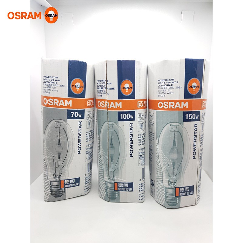 Osram Scandium-Natrium Single-Ended Metal Halide Lamp Hqi-E 100W/N E27 Bulb Lighting Gas Discharge Lamp