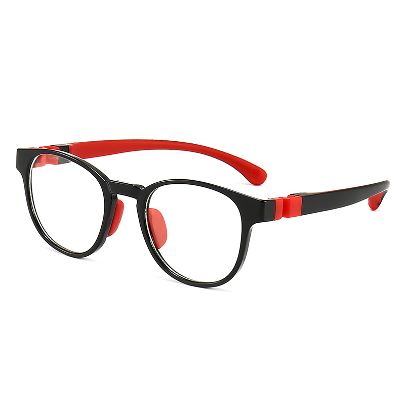 New Kidsren's Anti-Blue Light Glasses for Men and Women, Silicone Two-Color Injection Molded Soft Frames, Glasses Frames Trd-06