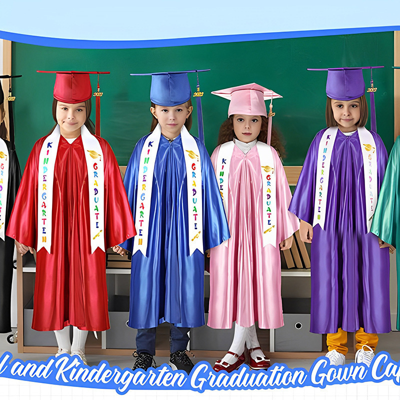 Children's Ribbon Ceremonial Shoulder Strap Preschool Kindergarten Printed Honor Award Satin Shawl Honor Award Ribbon
