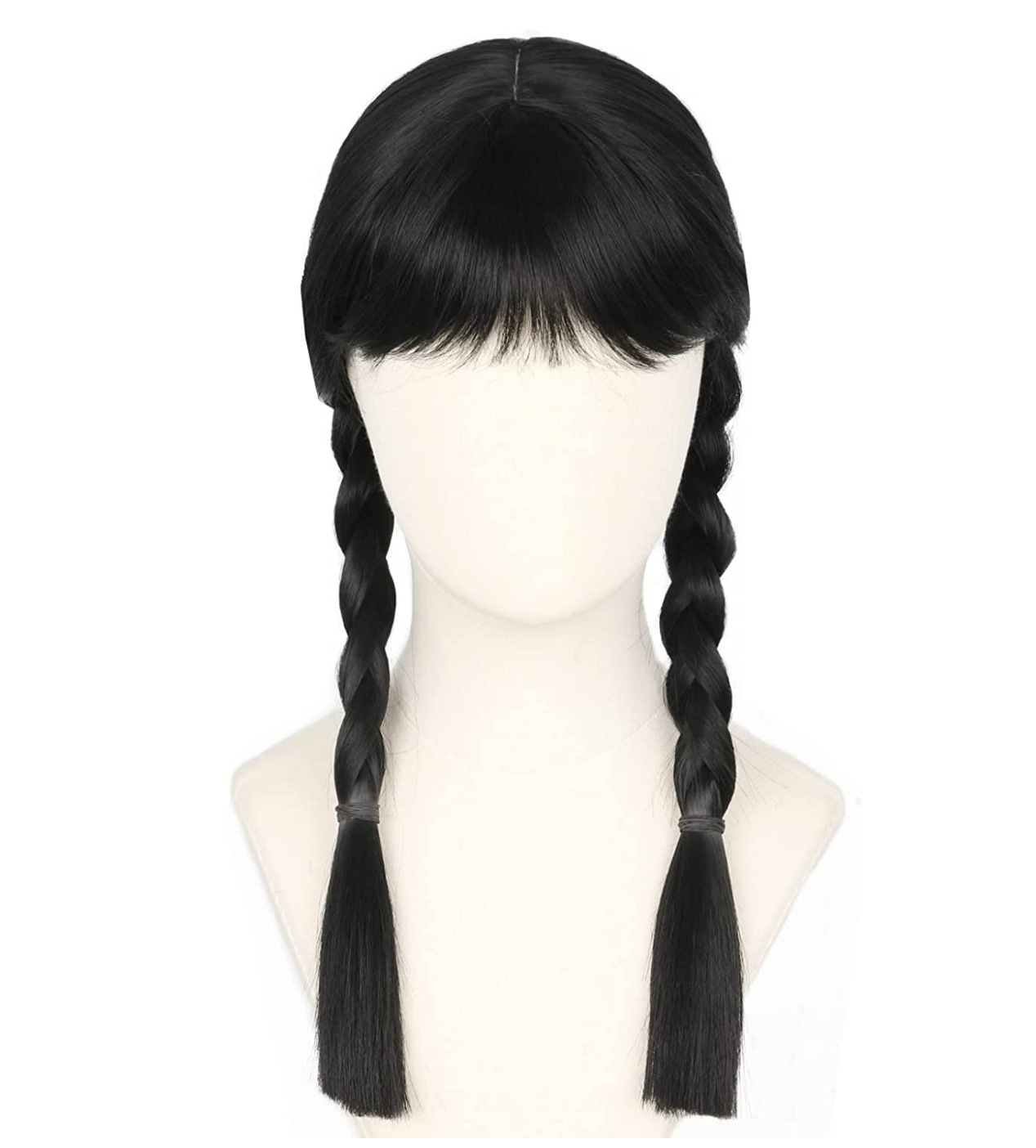 Black Double Debate Wig Addams Family Wednesday Dress Up Wig Wig