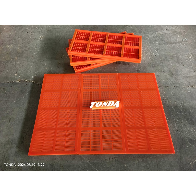 Polyurethane Screen Plate Mdi High Elastic Flexible 300*610*30 Outer Groove Chute Installation Anti-Blocking Polyurethane Screen