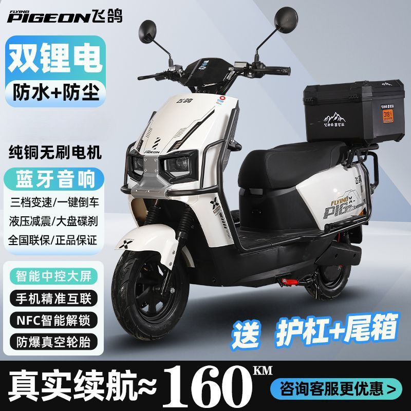 Long-Lasting Electric Two-Wheeled Motorcycle, High-Power, Long-Lasting Two-Wheeled Luxury Electric Motorcycle, Dual-Battery Battery Car