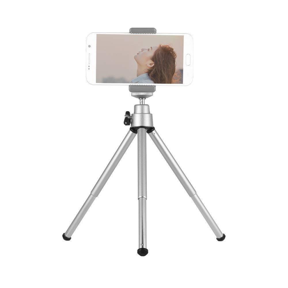 Wholesale Desktop mini small tripod two section portable mini bracket mobile phone photo aluminum tube tripod