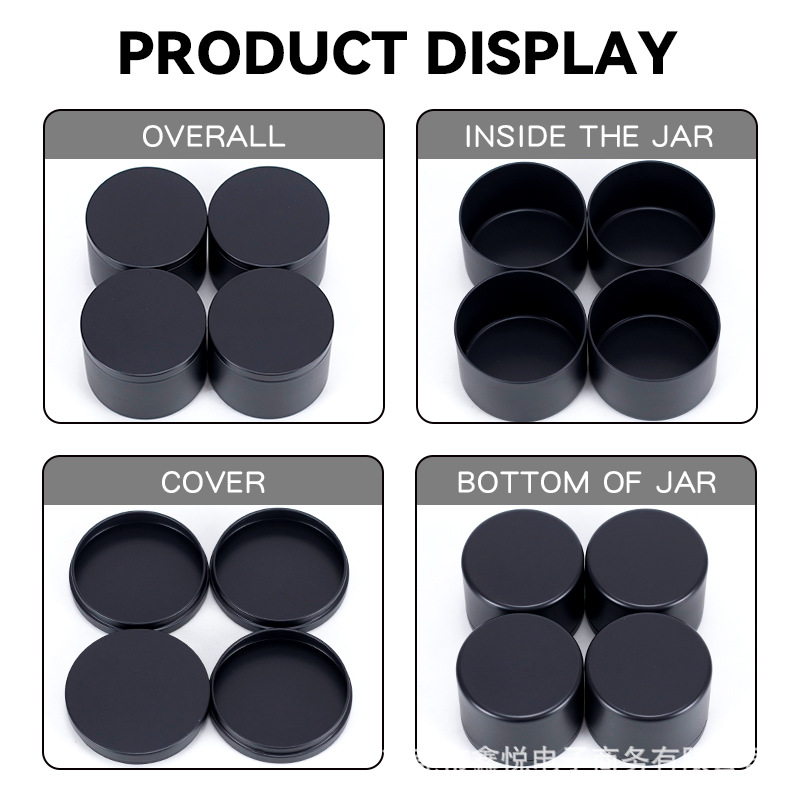 Spot Candle Jar 8oz4oz Scented Candle Jar Factory Direct Sales Export Special Candle Jar Tinplate Round Jar Iron