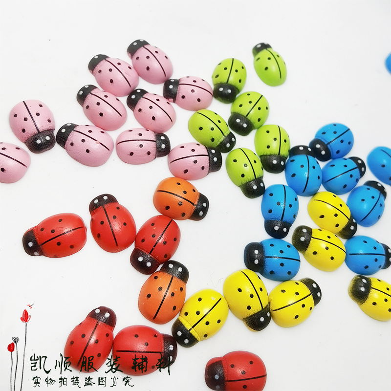 Миниатюрные украшения, деревянные жуки, для декора