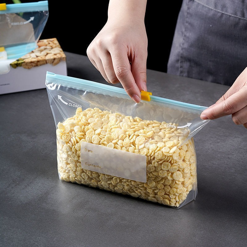 Sealed Preservation Bag Food Grade Zipper Sliding Lock Widened Design Thickened Refrigerator Frozen Cereal Storage Bag