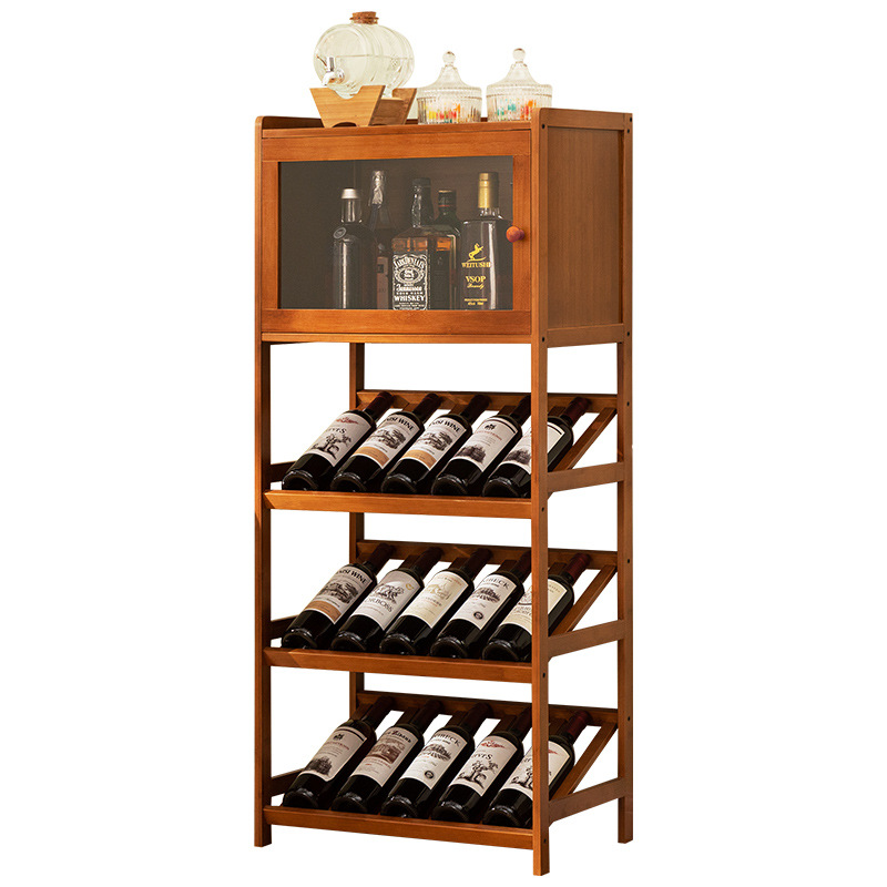 Red Wine Rack Storage Rack Household Small Wine Cabinet Wine Grids Bar Display Rack Wine Decoration Simple Solid Wood Wall Hanging