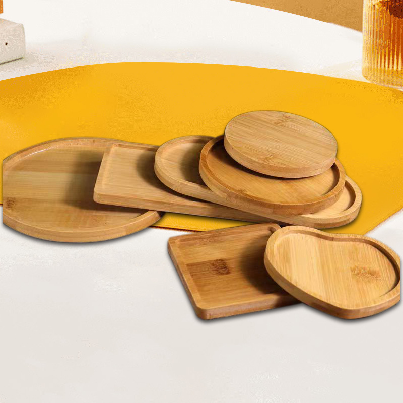 Круглая бамбуковая филигранная подложка, DIY, ручная работа, эмалированная подставка, креативный чайный поднос, изоляционная подложка